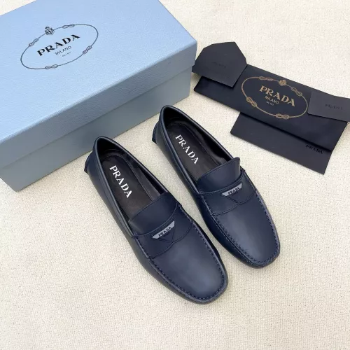 Replica Prada Leather Shoes For Men #1340355 $125.00 USD for Wholesale