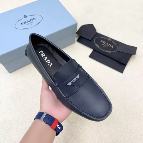 Replica Prada Leather Shoes For Men #1340355 $125.00 USD for Wholesale