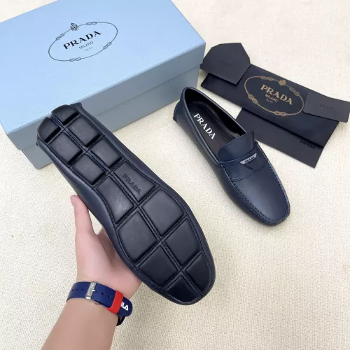 Replica Prada Leather Shoes For Men #1340355 $125.00 USD for Wholesale