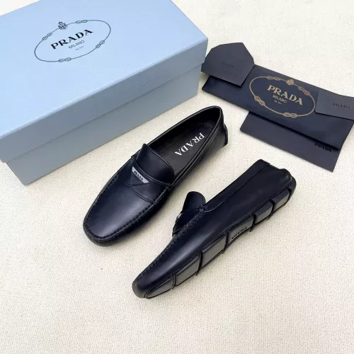 Prada Leather Shoes For Men #1340356 $125.00 USD, Wholesale Replica Prada Leather Shoes