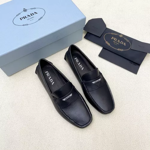 Replica Prada Leather Shoes For Men #1340356 $125.00 USD for Wholesale