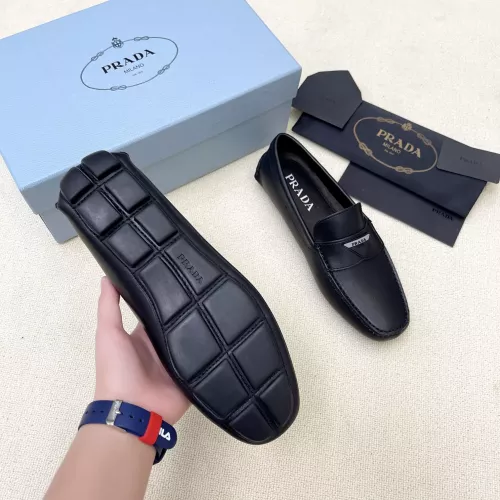 Replica Prada Leather Shoes For Men #1340356 $125.00 USD for Wholesale