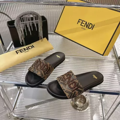Fendi Slippers For Women #1341582 $80.00 USD, Wholesale Replica Fendi Slippers