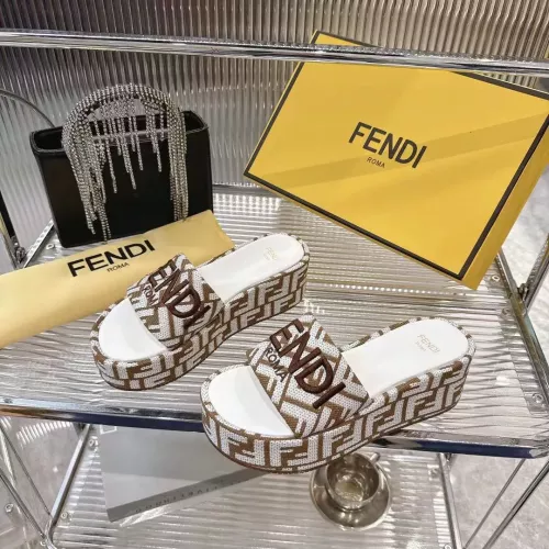 Fendi Slippers For Women #1341585 $85.00 USD, Wholesale Replica Fendi Slippers
