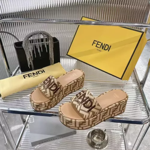 Fendi Slippers For Women #1341586 $85.00 USD, Wholesale Replica Fendi Slippers