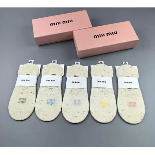 MIU MIU Socks For Women #1341805 $25.00 USD, Wholesale Replica MIU MIU Socks