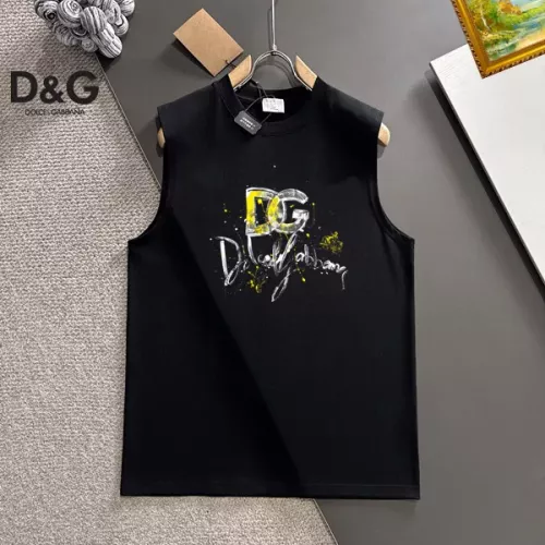 Dolce &amp; Gabbana D&amp;G T-Shirts Sleeveless For Unisex #1342005 $25.00 USD, Wholesale Replica Dolce &amp; Gabbana D&amp;G T-Shirts