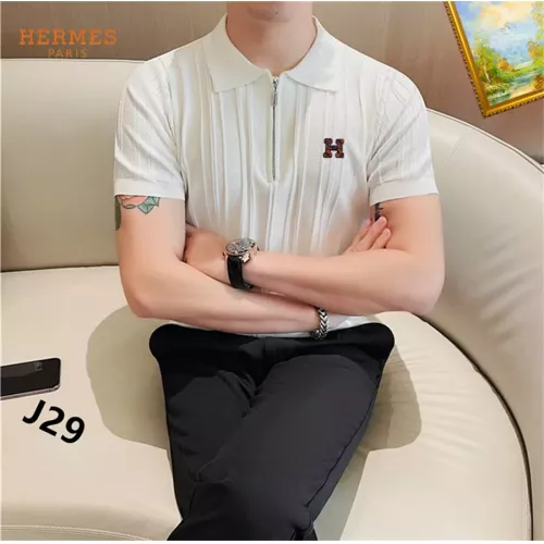 Replica Hermes T-Shirts Short Sleeved For Men #1342068 $42.00 USD for Wholesale
