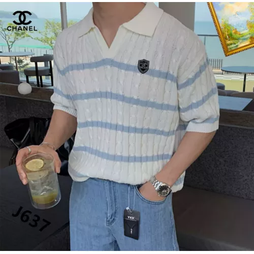 Chanel T-Shirts Short Sleeved For Men #1342082 $42.00 USD, Wholesale Replica Chanel T-Shirts