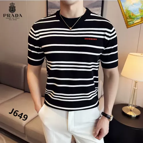Prada T-Shirts Short Sleeved For Men #1342091 $42.00 USD, Wholesale Replica Prada T-Shirts