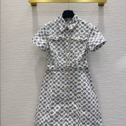 Louis Vuitton LV Dresses Short Sleeved For Women #1342270 $130.00 USD, Wholesale Replica Louis Vuitton LV Dresses