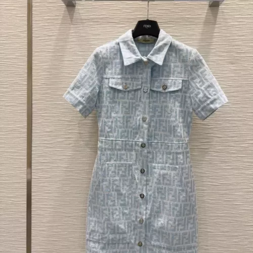 Fendi Dresses Short Sleeved For Women #1342293 $132.00 USD, Wholesale Replica Fendi Dresses