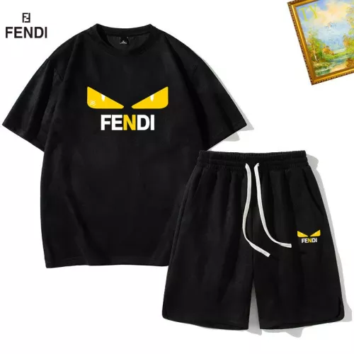 Fendi Tracksuits Short Sleeved For Men #1342387 $48.00 USD, Wholesale Replica Fendi Tracksuits