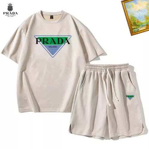Prada Tracksuits Short Sleeved For Men #1342396 $48.00 USD, Wholesale Replica Prada Tracksuits