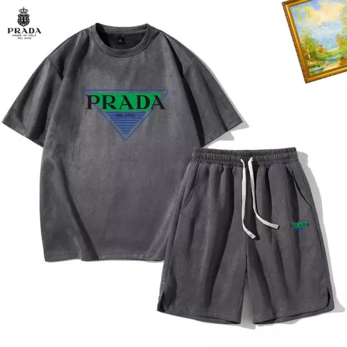 Prada Tracksuits Short Sleeved For Men #1342397 $48.00 USD, Wholesale Replica Prada Tracksuits