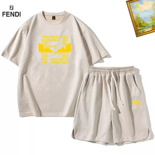 Fendi Tracksuits Short Sleeved For Men #1342423 $48.00 USD, Wholesale Replica Fendi Tracksuits
