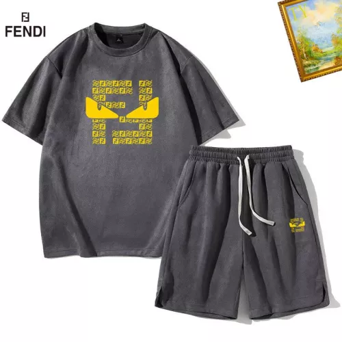 Fendi Tracksuits Short Sleeved For Men #1342424 $48.00 USD, Wholesale Replica Fendi Tracksuits
