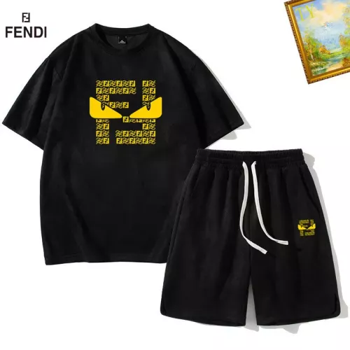 Fendi Tracksuits Short Sleeved For Men #1342425 $48.00 USD, Wholesale Replica Fendi Tracksuits