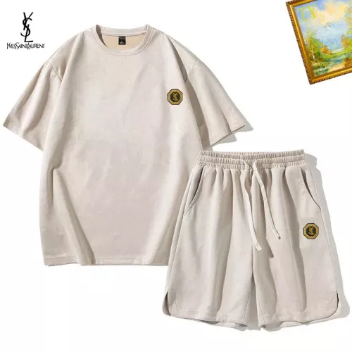 Yves Saint Laurent YSL Tracksuits Short Sleeved For Men #1342465 $48.00 USD, Wholesale Replica Yves Saint Laurent YSL Tracksuits