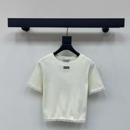 MIU MIU T-Shirts Short Sleeved For Women #1342488 $60.00 USD, Wholesale Replica MIU MIU T-Shirts