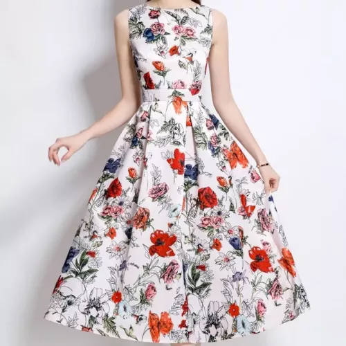 Christian Dior Dresses Sleeveless For Women #1342515 $80.00 USD, Wholesale Replica Christian Dior Dresses