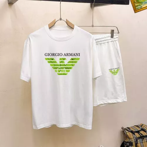 Armani Tracksuits Short Sleeved For Men #1343083 $48.00 USD, Wholesale Replica Armani Tracksuits