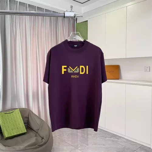 Fendi T-Shirts Short Sleeved For Unisex #1343281 $42.00 USD, Wholesale Replica Fendi T-Shirts