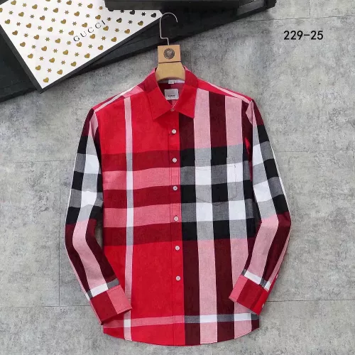 Burberry Shirts Long Sleeved For Men #1343595 $52.00 USD, Wholesale Replica Burberry Shirts