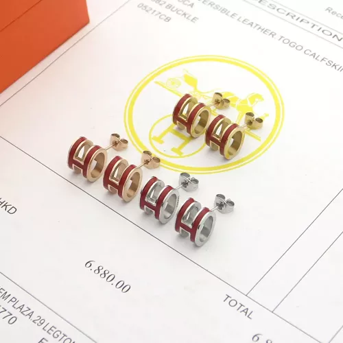 Hermes Earrings For Women #1344463 $23.00 USD, Wholesale Replica Hermes Earrings