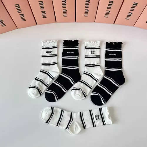 Replica MIU MIU Socks #1345937 $29.00 USD for Wholesale
