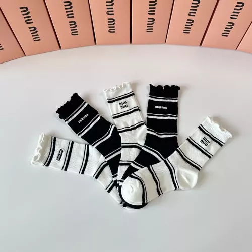 Replica MIU MIU Socks #1345937 $29.00 USD for Wholesale