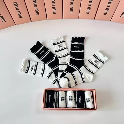 Replica MIU MIU Socks #1345937 $29.00 USD for Wholesale