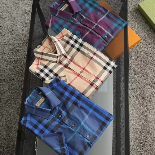 Replica Burberry Shirts Short Sleeved For Men #1346600 $38.00 USD for Wholesale