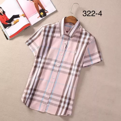 Burberry Shirts Short Sleeved For Women #1346644 $36.00 USD, Wholesale Replica Burberry Shirts