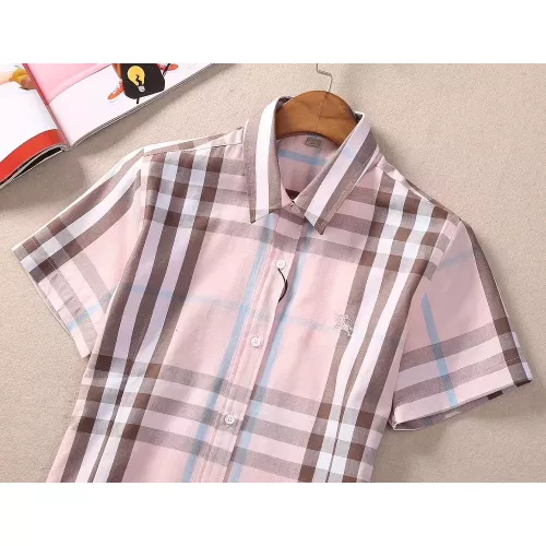 Replica Burberry Shirts Short Sleeved For Women #1346644 $36.00 USD for Wholesale