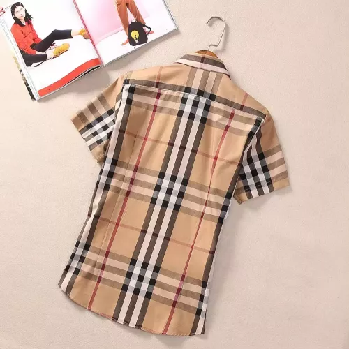 Replica Burberry Shirts Short Sleeved For Women #1346646 $36.00 USD for Wholesale