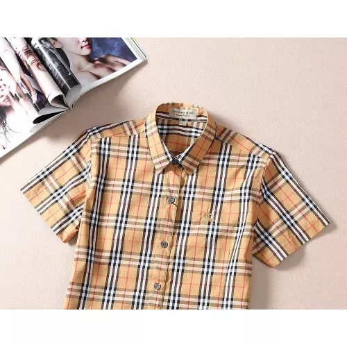 Replica Burberry Shirts Short Sleeved For Women #1346648 $36.00 USD for Wholesale