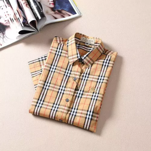 Replica Burberry Shirts Short Sleeved For Women #1346648 $36.00 USD for Wholesale