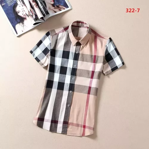 Burberry Shirts Short Sleeved For Women #1346650 $36.00 USD, Wholesale Replica Burberry Shirts