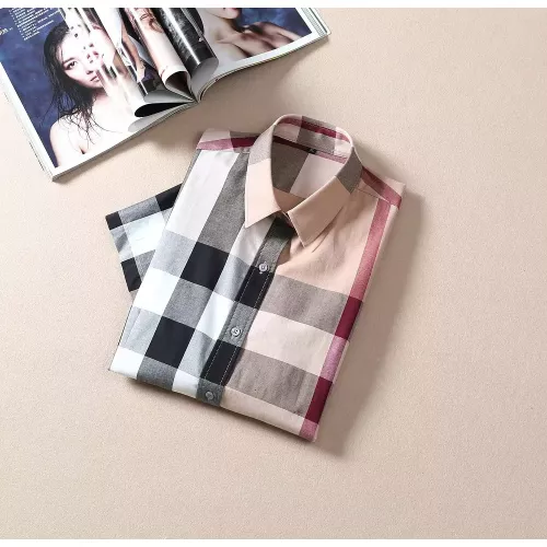 Replica Burberry Shirts Short Sleeved For Women #1346650 $36.00 USD for Wholesale