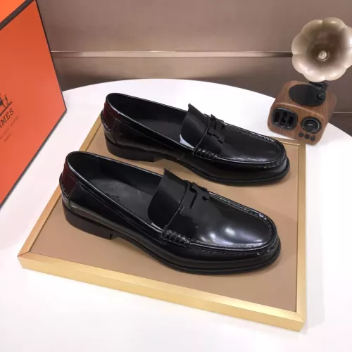 Replica Hermes Leather Shoes For Men #1347407 $100.00 USD for Wholesale
