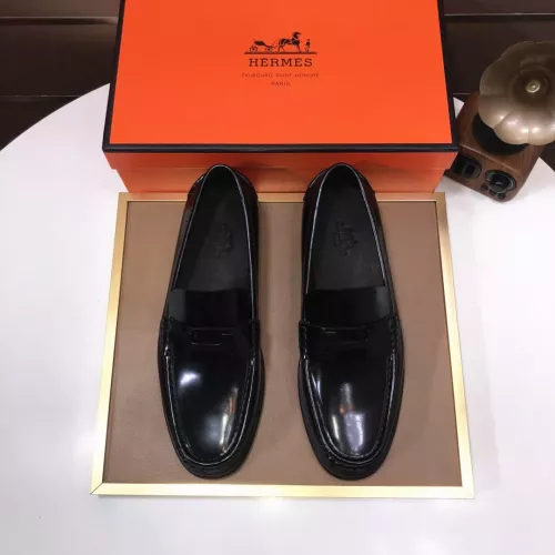 Replica Hermes Leather Shoes For Men #1347407 $100.00 USD for Wholesale