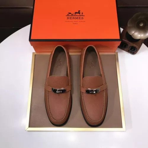 Replica Hermes Leather Shoes For Men #1347409 $100.00 USD for Wholesale