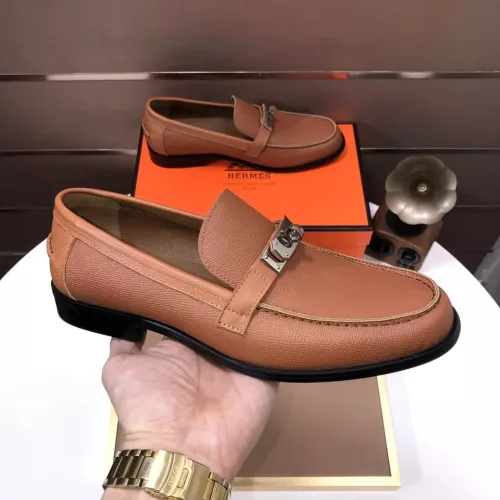 Replica Hermes Leather Shoes For Men #1347409 $100.00 USD for Wholesale