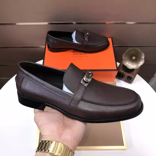 Replica Hermes Leather Shoes For Men #1347410 $100.00 USD for Wholesale
