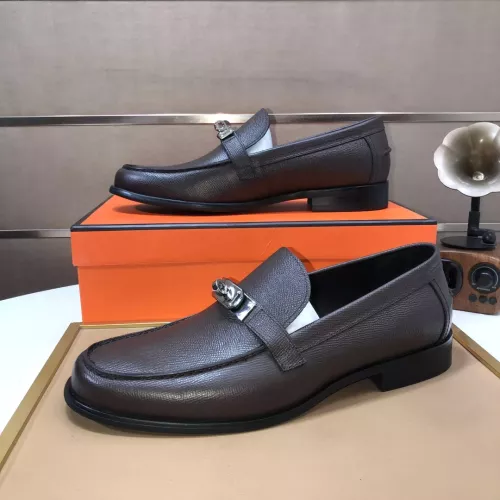 Replica Hermes Leather Shoes For Men #1347410 $100.00 USD for Wholesale