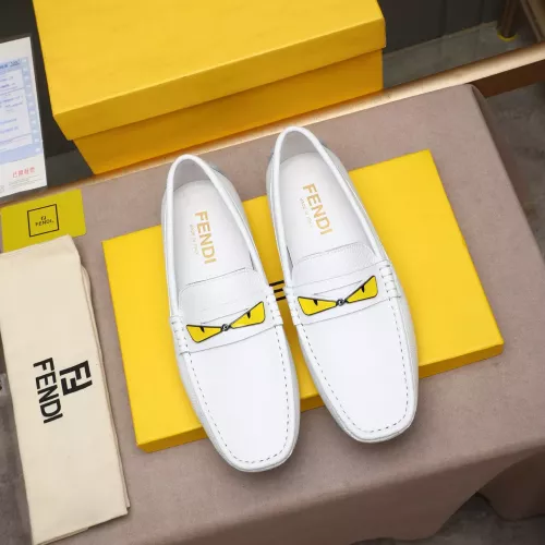 Replica Fendi Leather Shoes For Men #1347414 $80.00 USD for Wholesale