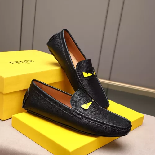 Replica Fendi Leather Shoes For Men #1347417 $80.00 USD for Wholesale