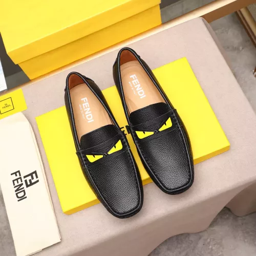 Replica Fendi Leather Shoes For Men #1347417 $80.00 USD for Wholesale