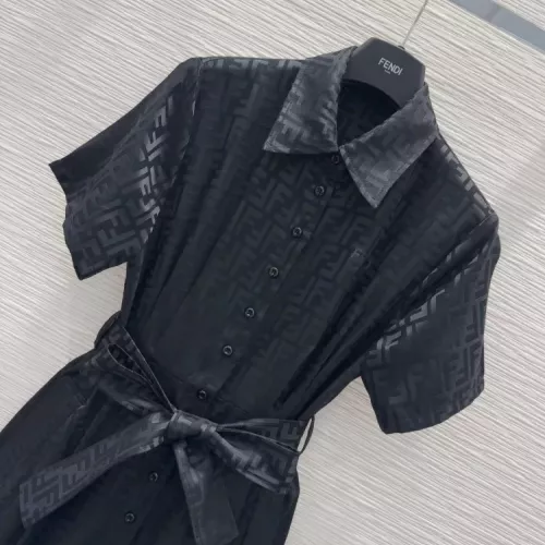 Replica Fendi Dresses Short Sleeved For Women #1347437 $80.00 USD for Wholesale